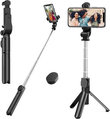 Xqday Selfie Stick telefon stativ, alt i ét udvideligt stativ selfie stick med aftagelig fjernbetjening, til / andriod telefoner, letvægts