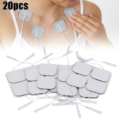 20pcs Elektrode Pads Erstatning Massasjeputer Fysioterapi Kroppsterapi Selvklebende Gjenbrukbar