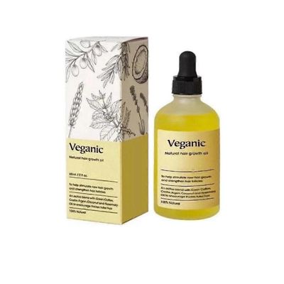 Luonnollinen hiustenkasvuöljy, vegaaninen luonnollinen hiustenkasvuöljy hiustenhoitoon 60ml 1pc