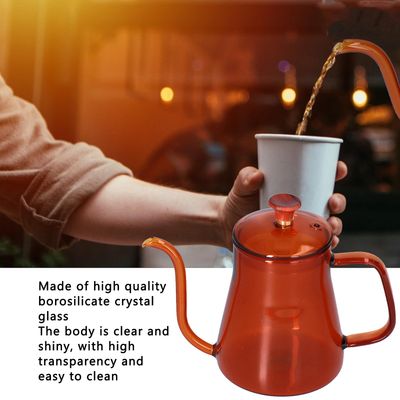 Moselota Lasinen hanhenkaula kaada vedenkeitin, pitkä nokka vedenkeitin kahviteekattilat lämmönkestävä teekannu kotikahvilan toimistoon, 350ml [rus...