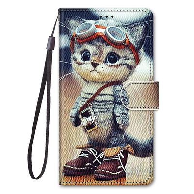 Gangxun Sag til Motorola Moto G8 Power Malet Læder Cover Magnetisk Lukning Kitten