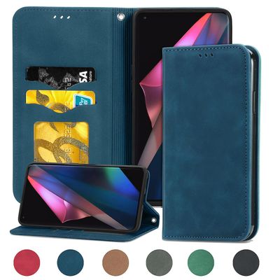 Gangxun Sag For Oppo Find X3 Pro Magnetisk Lukning Læder Tegnebog Cover Housse Etui Shockproof - Blå