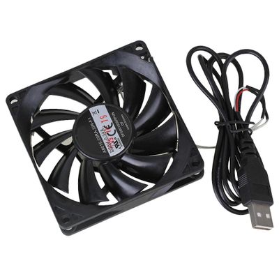 Musta 5v 8015 Usb Tietokone / pc / cpu Hiljainen jäähdytyskotelo Tuuletin 80x80x15mm