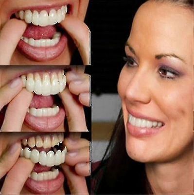 Pari ylempi ja alempi korkealaatuinen hammasproteesi Instant Scomfort Fit Flex Cosmetic Teeth Hammasproteesin hampaat Top kosmeettinen viilu Korkea...