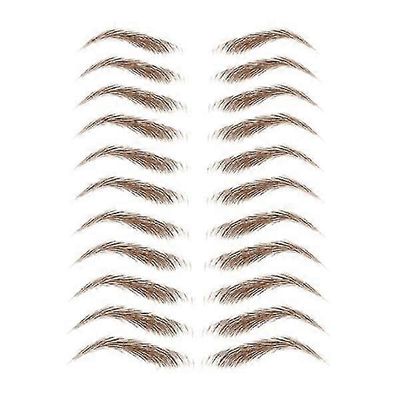 Aito ruskea kulmakarvojen väärennetty tatuoinointisarja 11 paria