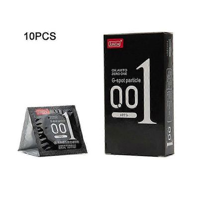 10kpl 0,01mm Ultra Slim Kondomit - Näkymätön voideltu miehille musta