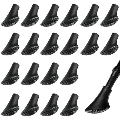 20 sauvakävelysauvan pakkaus kumipuskurit vaellussauvoihin ja vaelluskiipeilyyn, yhteensopiva asfalttityynyjen kanssa