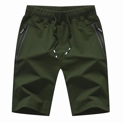 Fxiaoxian Afslappede sommershorts i bomuld til mænd Grøn 36