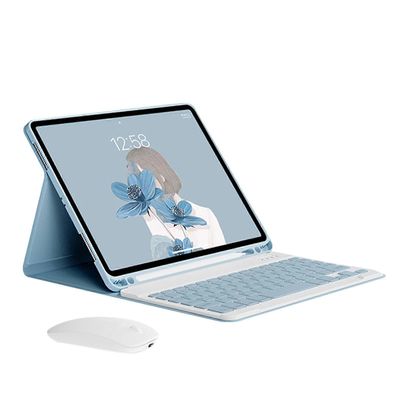 Kestävät silikonitablet-tarvikkeet, tabletin näppäimistö ja hiiren suojakuori sininen 2018-2017ipad9.7-pro-air-air2