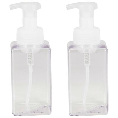 2 pakkaus vaahtoava saippua-annostelija 15 unssin uudelleentäytettävä vaahto nestemäinen käsisaippua tyhjä muovipumppupullo conta Selkeä