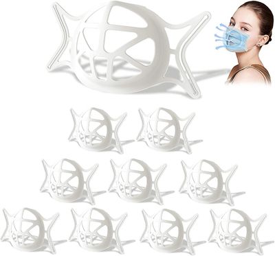 AIR Opgraderet 3D silikone beslag Face Cool Beslag med Turtle Form for mere pusterum (White10PCS) Hvid 5pcs