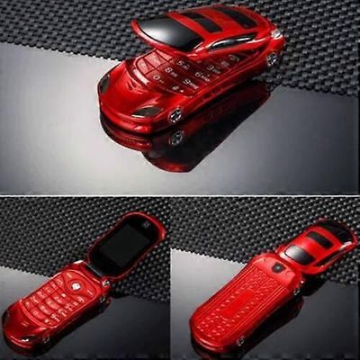 1.8inch F15Flip urheiluauto matkapuhelin kamera kaksi SIM-korttia lapsi matkapuhelin lapsi lahja Punainen