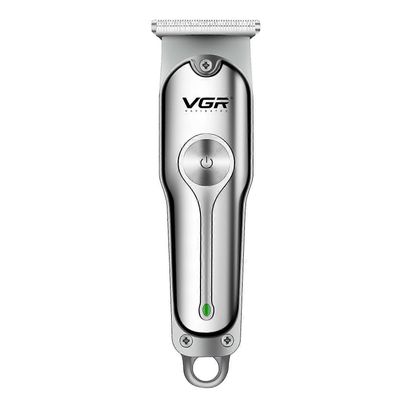 VGR V-071 5W hiiliterästerä USB sähköinen hiustenleikkuri Hopea