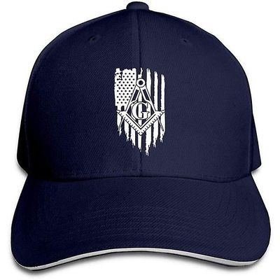 Bricks Masons Amerikansk flag kompas &kvadrat g baseball cap Flåde