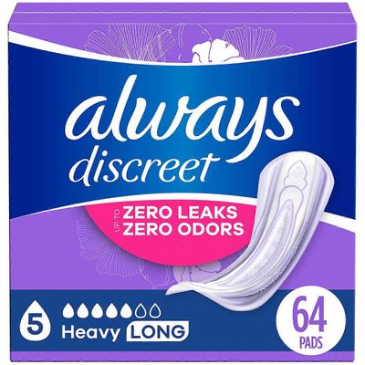 Always Discreet Inkontinenssisuojat - Raskas imukyky, 64ct