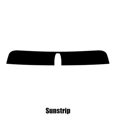 Window-Tint Sun Strip til BMW 1-serie Cabriolet - 2008 til 2013 pre-cut sunstrip 5% limo sort