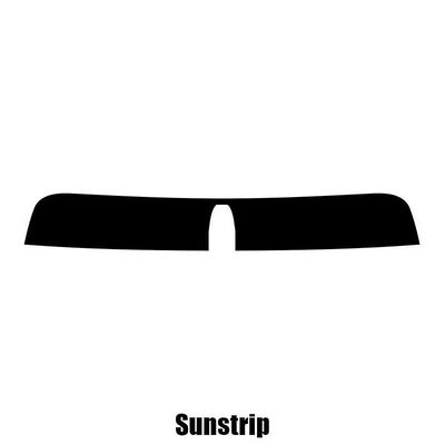 Window-Tint Sun Strip til BMW 1-serie Cabriolet - 2008 til 2013 pre-cut sunstrip 5% limo sort