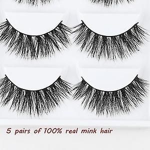 20 par Mink Naturlig Tyk Falsk Falske øjenvipper Eye Vipper Makeup Extension