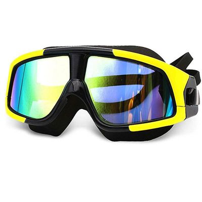 Fashion Vandtæt Komfortabel Silikone Big Frame polariseret svømmebriller Anti-tåge UV Beskyttelse Swimming Beskyttelsesbriller til mænd kvinder Hvid