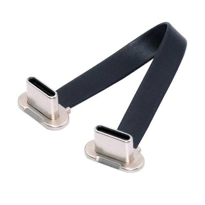 UC-170-0.07M 75 mm: n kulmainen USB-C-USB-C Erittäin ohut litteä USB2.0-datakaapeli 65 W: n pikalatausjohto