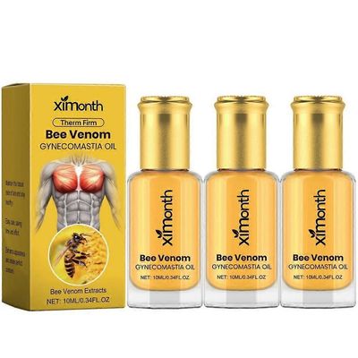Miesten Thermo Bee-venom Gynekomastia Kiinteyttävä Öljy Luonnollisia Ainesosia Rintahierontaöljy Miesten Lahja 3pcs