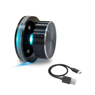 USB-äänenvoimakkuuden säätönuppi Android-järjestelmän PC:n multimedia-, tyyppi C- ja ulkoisen median säätöohjaimelle EC11 RGB-valolla Musta