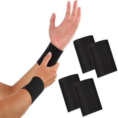 Sunrain 2 par Kompresjon Håndleddshylse Kompresjon Håndleddstøtte Håndleddstøtte Håndleddet Wrap Svart X Large