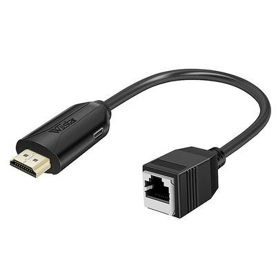 HDMI-yhteensopiva Ethernet-kaapeli HDMI-Rj45 TX RX naaraspuolinen uroslaajennin integroitu