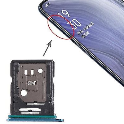 For Oppo Reno 10x zoom SIM-kortskuff + SIM-kortskuff / mikro SD-kortskuff Blå