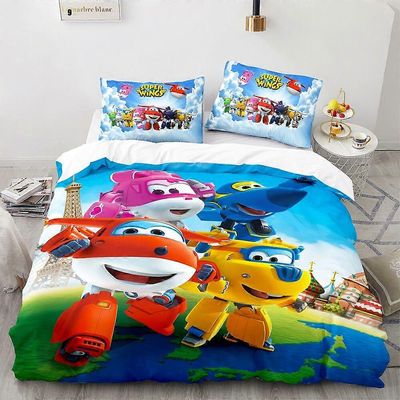 v5840 Lakanat 3kpl lasten vuodevaatteet Super Wings pussilakana Koko lakanat IU5840 135x200cm 53x78in