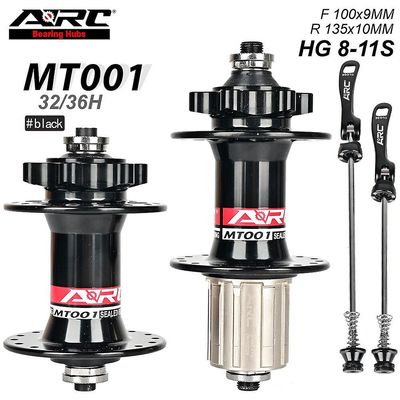 Arc Mt001 Cykel hubs Forseglet leje Mtb Mountain Bike Hub Quick Release 32 36 huller skivebremse Qr 32h leje hub 8-12 hastighed Bag 135x10 32H BK