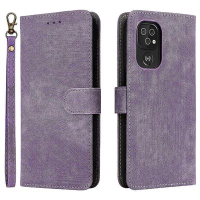 Doro 8100/8200 PU Nahkainen Lompakkokotelo Jalustalla & Hihnalla - Puhelimen Kansi Violetti