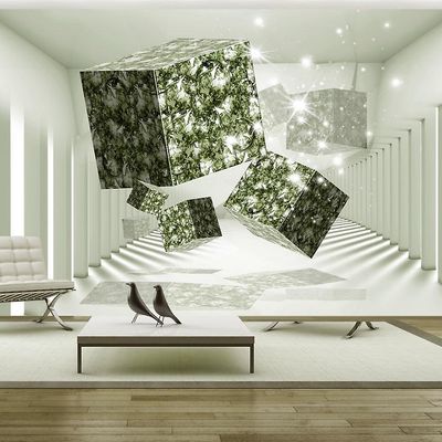 Artgeist Fotomurale - Grønne firkanter 250x175