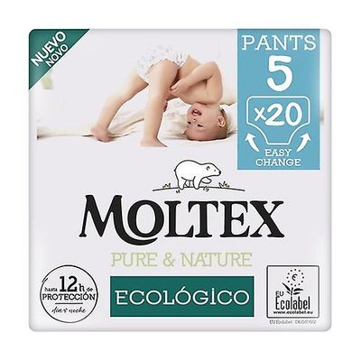 Housut Moltex Pure & Nature T5 (9-14 kg) 20 yksikköä