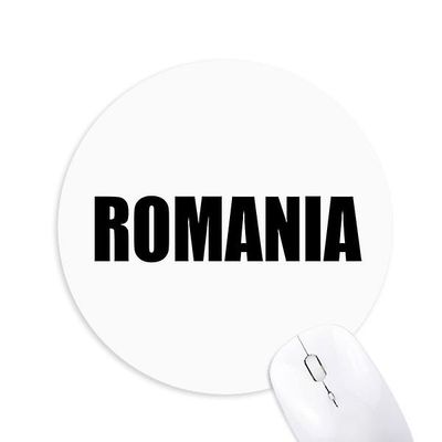 Rumænien Land Navn Sort Runde Skridsikker Gummi Mousepad Game Office Musemåtte