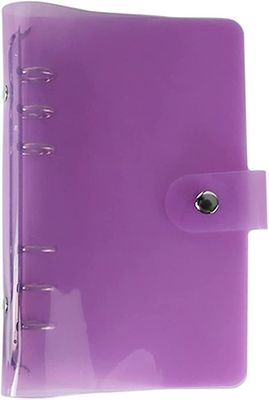 Binders A7 Semi-trasparent Pink Soft Pvc Runde Ring Ringbind Dia 15mm 6-ring Binder Cover Heilwiy Gave