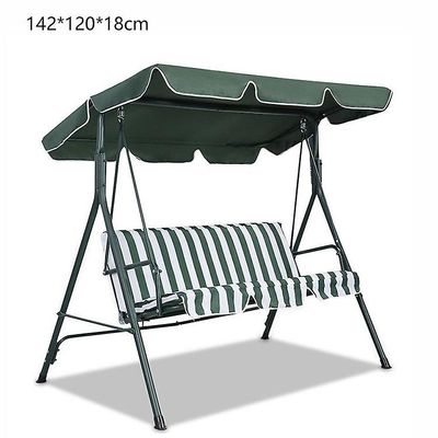 Swing Seat Baldakin Cover 3-seters utendørs hage terrasse vanntett gårdsplass suspensjon flerfarget 12 Kun takduk