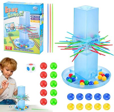 Stick Spil For Børn | Hurtig sjov Kerplunk til 2 til 4 spil, stick spil til børn med perler, og spil til attent og e