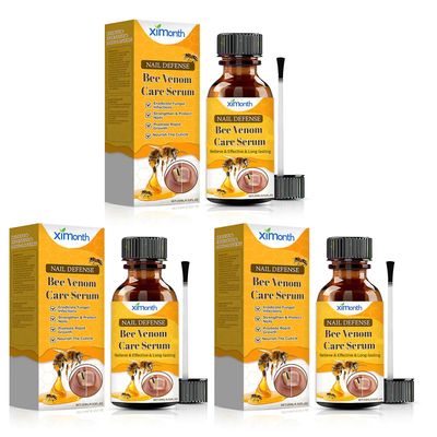 1-3kpl Nail Defense Mehiläismyrkkyhoidot Seerumi Tehokas kynsien kasvua korjaava seerumi ohuille kynsille Kynsien kasvu Oranssi 3pcs