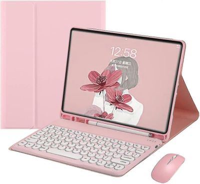 Ipad-näppäimistökotelo, jossa on hiiren retro pyöreät näppäinkorkit irrotettava