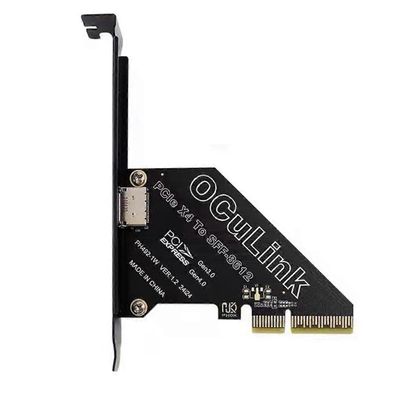 PCIe 4.0 X4 - Oculink SFF8611/8612 -laajennuskortti SFF-8639 U.2 SSD: hen ulkoiselle näytönohjaimelle f Musta