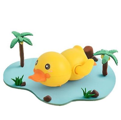 Handuo Baby Bad Multi-farver Flydende Legetøj Svømning Badekar, For Kids Toddler Drenge og piger gul duck