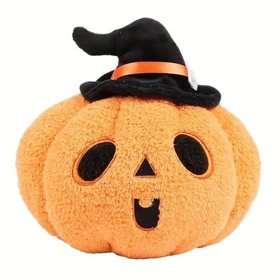 Scvvd Sjov Halloween græskar sort kat plys legetøj Kawaii klovn græskar legetøjsdukke græskar troldmand fyldt pi Orange 26cm