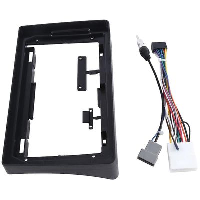 9 tommers bilradioramme for Navara D40 2006-2012 Dash Kit Installer Facia konsoll Bezel Adapter Svart
