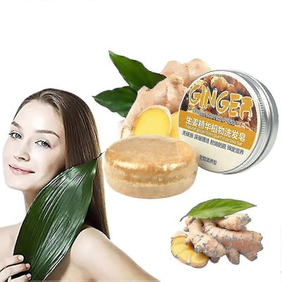 Inkivääri Hiukset Kasvavat shampoopatukka Orgaaninen inkivääri Polygonum shampoo saippua hiusten uudelleenkasvu Voide Hiustenhoito