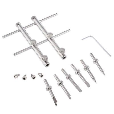 Objektiivin jakoavaimen korjaus avoin työkalu renkaanpoistaja ruostumattomasta teräksestä, jossa on kolme sarjaa ruuvimeisseliä dslr-kameran korjau...