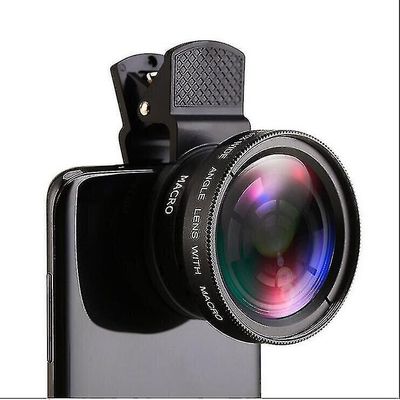 Apl-0.45wm Universal 37mm 0.45x Super vidvinkelobjektiv med 12,5 x Super Makroobjektiv Sort