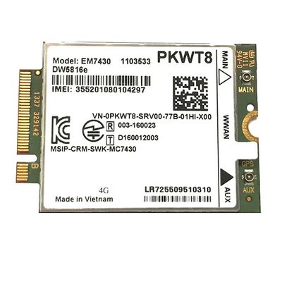 Em7430 Dw5816e 4g LTE-modul Gobi6000 För 7280 7285 7290 7389 7390 7480 7490 E7470 Cat6 Dw5811e Grön