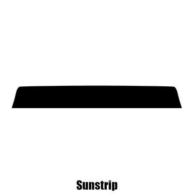 Window-Tint Sun Strip for Chrysler Sebring Open Top - 2007 til 2010 pre-cut sunstrip 5% limo sort