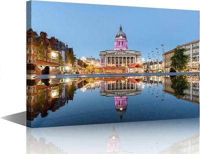 Nottinghamin valtuustotalo Nottingham Kuvat Suihkulähde Puinen palapeli Palapeli DIY Lelut 1000 kpl 300 Pieces